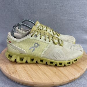 On Cloud X Women’s Size 8.5 Running Shoes Sneakers Glade Citron Yellow Lace Up